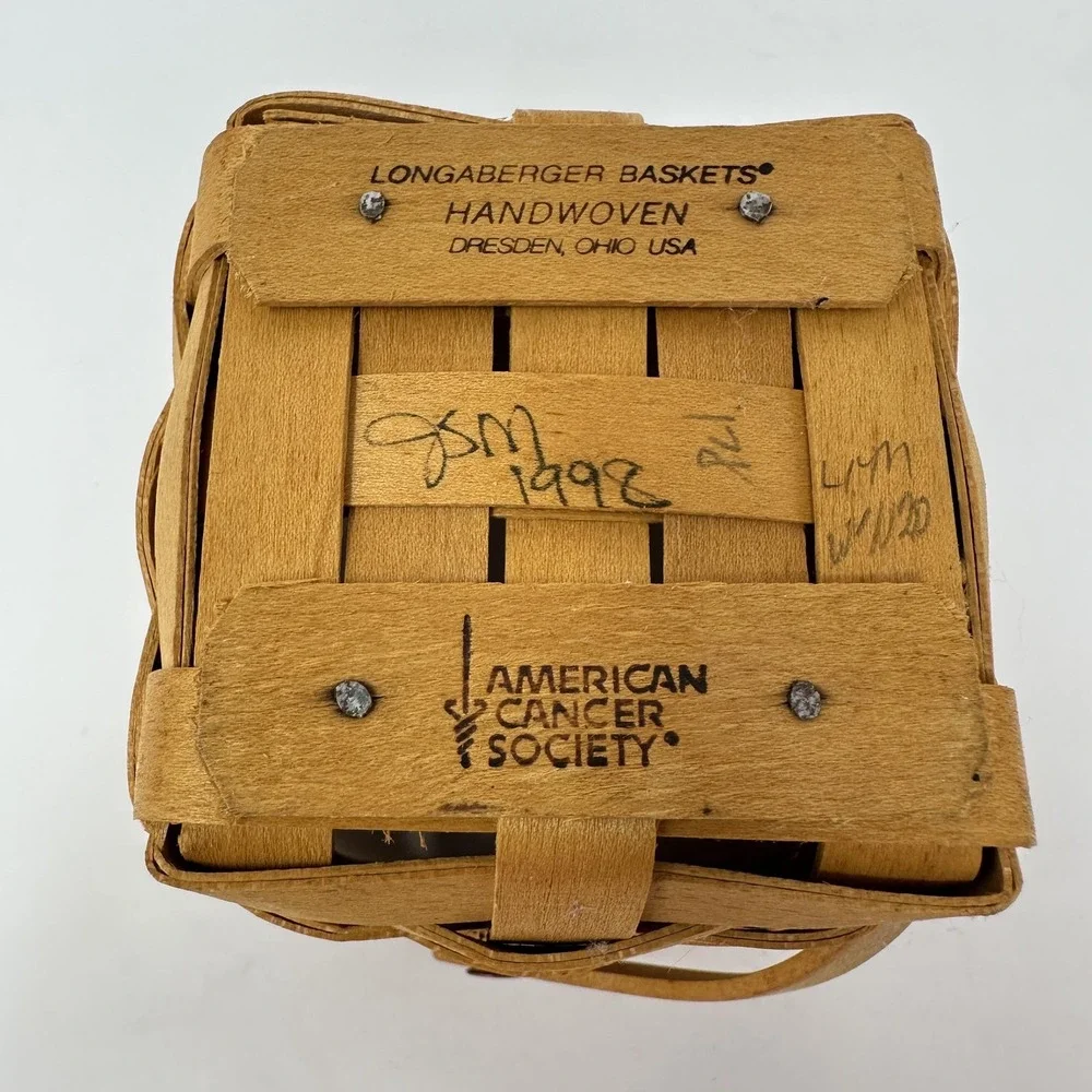 Vintage Longaberger 1998 Horizon of Hope‎ Basket with Plastic Liner Made in USA